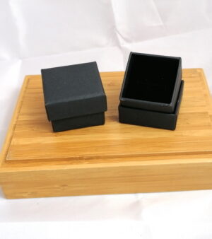 Small Square Black Gift Box for Rings and Earrings