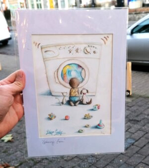 Mounted Giclée Print - Spinning Fun