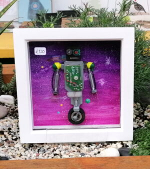 Original 3D Recycled Art - Space Patrol