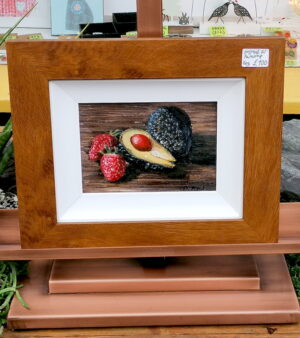 Original Oil Painting - Avocado and Strawberries