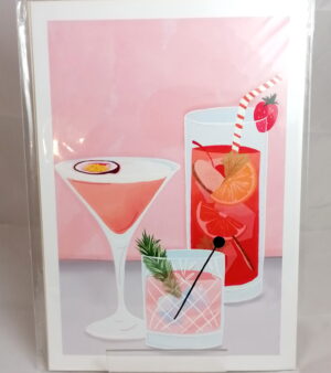 Original Unframed A4 Print - Drinks Together