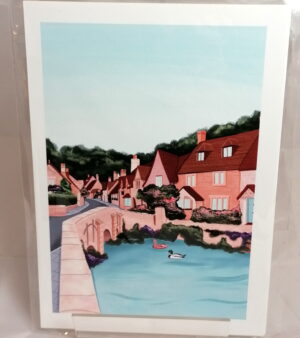 Original Unframed A5 Print - Cotswolds Castle Combe