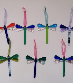 Fused Glass Decoration - Dragonfly (Various Colours)