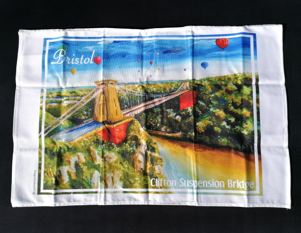 Bristol Themed Tea Towel - Clifton Suspension Bridge