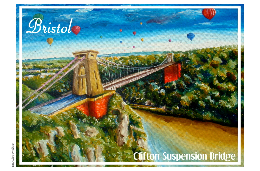 Bristol Themed Tea Towel - Clifton Suspension Bridge - Image 4