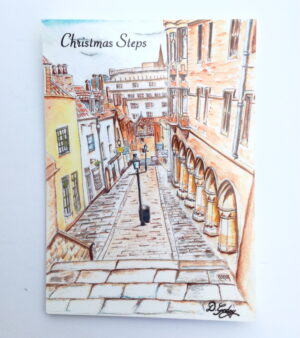 Original Bristol Postcard - Christmas Steps