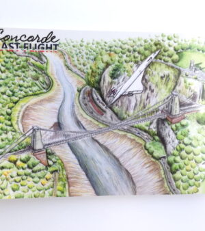 Original Bristol Postcard - Concorde Last Flight