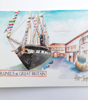 Original Bristol Postcard - SS Great Britain