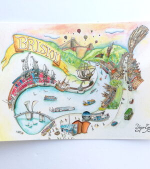 Original Bristol Postcard - Sights of Bristol