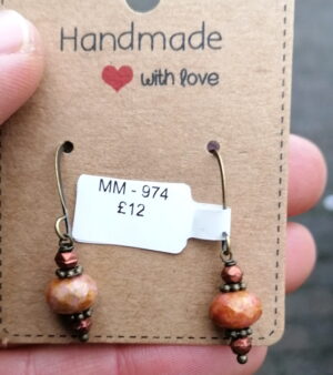 Original Handmade Antiqued Copper Earrings