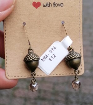 Original Handmade Bronze Acorn Earrings