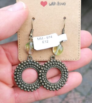 Original Handmade Bronze Ring Earrings