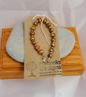 Freshwater Pearl Bracelet - Gold & Silver