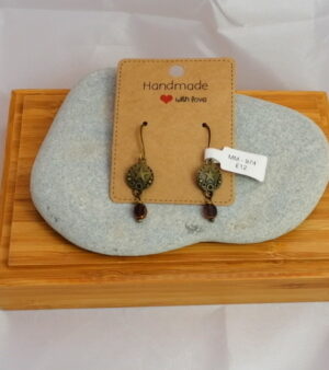 Original Handmade Bronze Earrings With Star