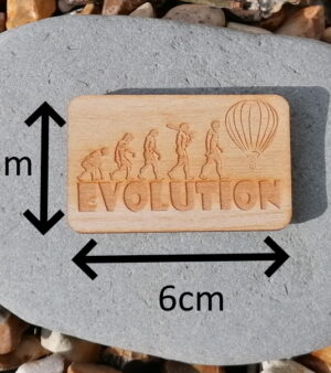 Fridge Magnet - Evolution - Wooden Design