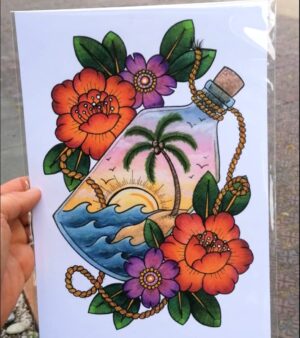 A4 Print - Paradise In A Bottle