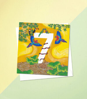 Original Greeting Card - Birthday - Seven