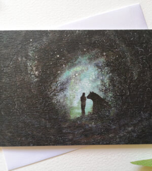 A6 Greeting Card - Girl & Bear