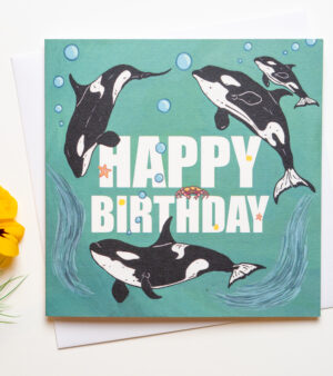 Original Greeting Card - Happy Birthday - Orca