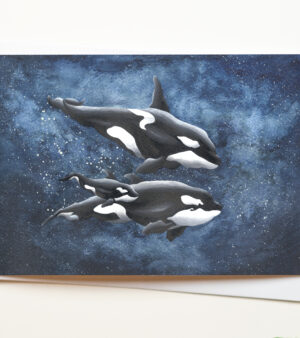 A6 Greeting Card - Orca (Landscape)