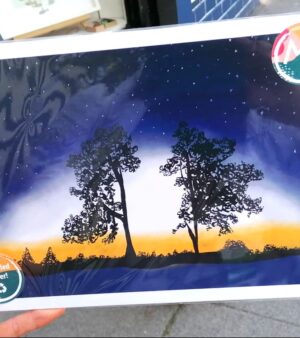 Original Unframed A4 Print -The Downs
