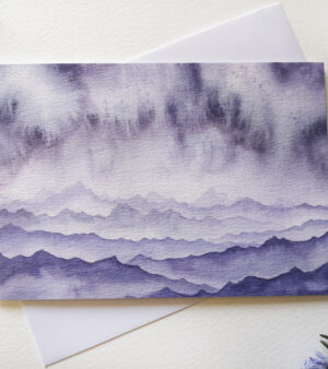 A6 Greeting Card - Purple Mountains