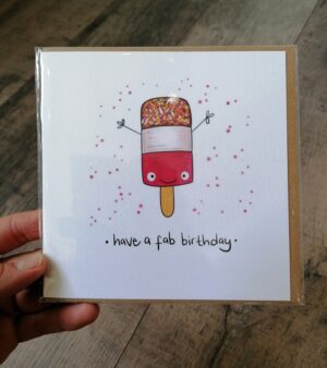 Square Greeting Card - Fab Birthday 124118