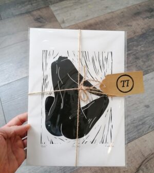 Original A4 Lino Print - "Nude"