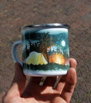 Enamel Mug - Blue Camp