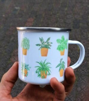 Enamel Mug - House Plant