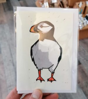 Original A6 Greeting Card - Puffin