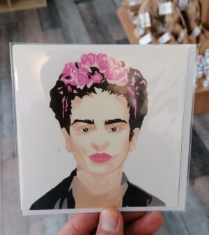 Original Small Square Greeting Card - Frida Kahlo