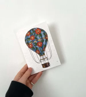 Plantable Greeting Card - Hot Air Balloon