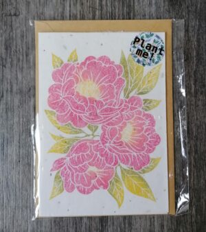 A6 Plantable Greeting Card - Peony