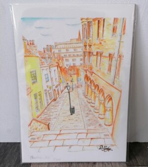 A3 Unmounted Giclee Print -  Christmas Steps