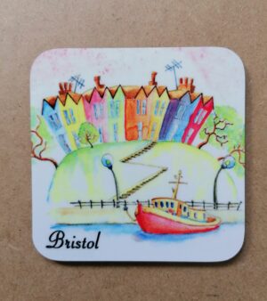 Bristol Coaster (MDF)- Colourful Houses