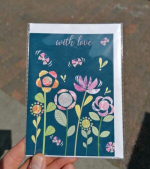 Original Greeting Card - Flowers Collage - ABB004