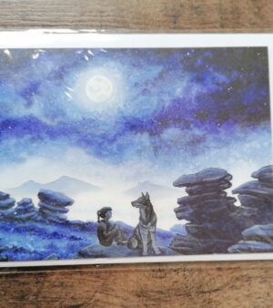 A6 Greeting Card - Girl & Wolf