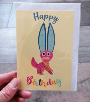 Original A6 Greeting Card - Rabbit - ABB006