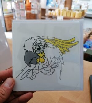 Original Square Greeting Card - Cockatoo