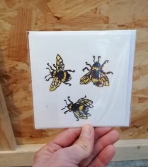 Original Square Greeting Card - Bees