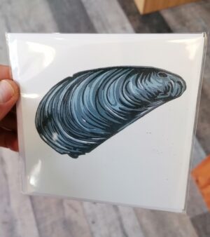 Original Square Greeting Card - Shell (Mussel)
