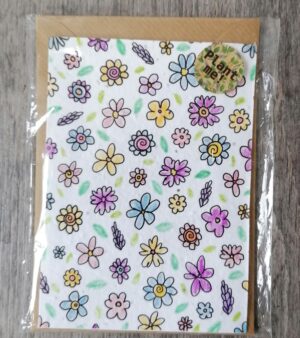 A6 Plantable Greeting Card - Doodle Flowers