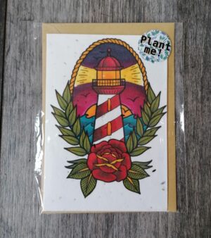 A6 Plantable Greeting Card - Lighthouse (Last Stock)