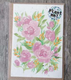A6 Plantable Greeting Card -  Watercolour Flowers