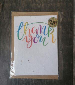 A6 Plantable Greeting Card - Rainbow Thank You