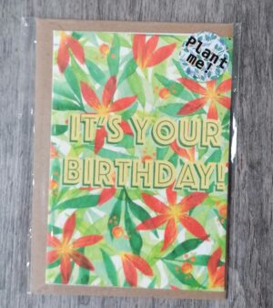 Plantable Greeting Card -  Tropical - It's Your Birthday