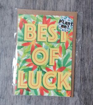 A6 Plantable Greeting Card -  Tropical Best Of Luck Design