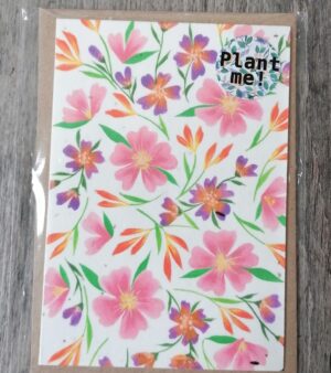 Plantable Greeting Card -  Gouache Floral Design