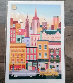 Original Unframed A3 Print - New York Buildings